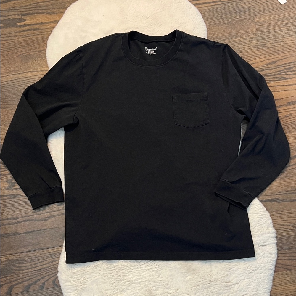 Men's Pajamagram Black Long Sleeve Shirt, size Large
